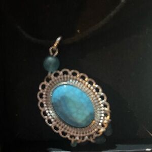 Turquoise necklace and earrings set